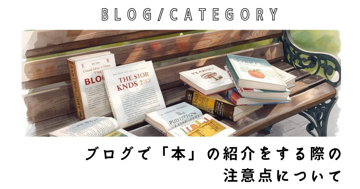 ブログで「本」の紹介をする際の注意点について