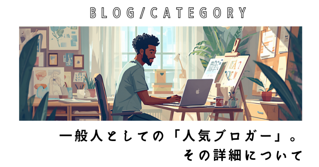 一般人としての「人気ブロガー」。その詳細について